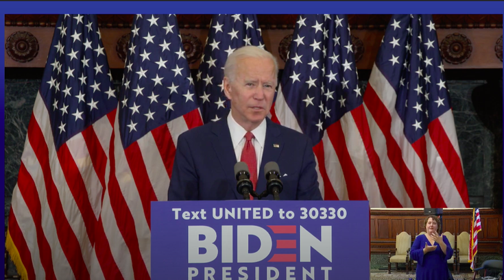 Biden speech protests