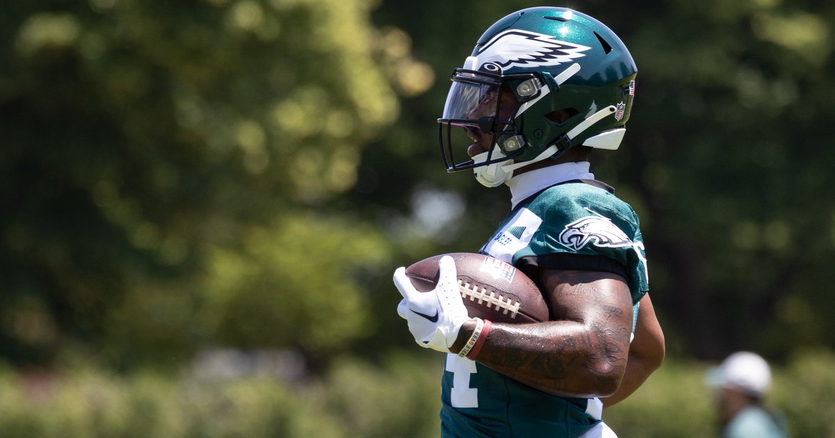 Philadelphia Eagles running back Kenneth Gainwell in action during the NFC  Championship NFL football game on Sunday, Jan. 29, 2023, in Philadelphia.  (AP Photo/Matt Rourke Stock Photo - Alamy