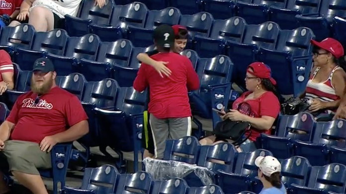 Young Phillies Fan Goes Viral After Giving Foul Ball To Crying Girl 