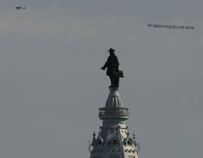 William Penn statue getting summer cleaning