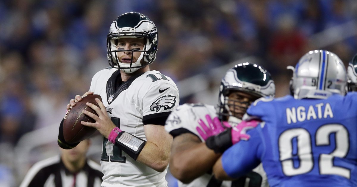 Carson Wentz clowned on social media for game-ending pick