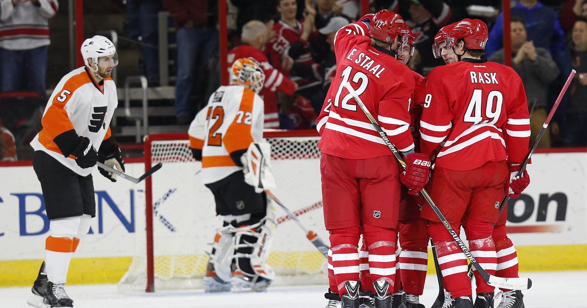 Flyers miss chance to gain on Bruins with 4-1 loss to Hurricanes ...