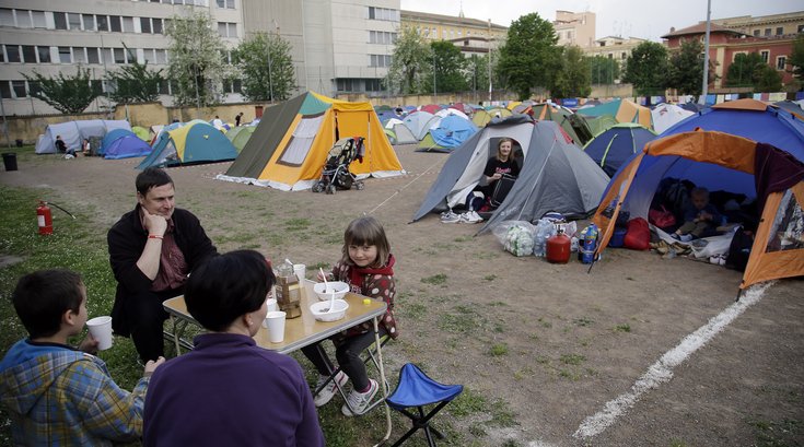 Camping During Pope Visit