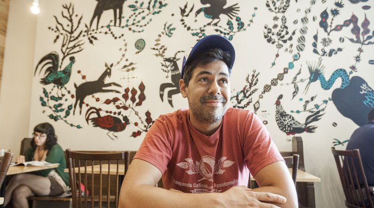 Aaron Ultimo with Mural