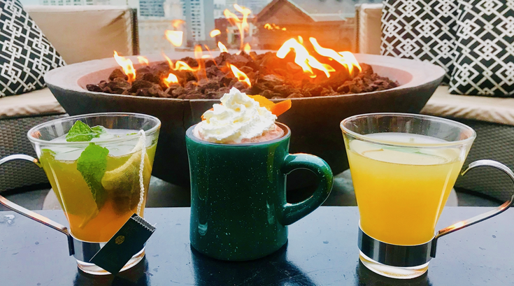 Winter drinks at Assembly Rooftop