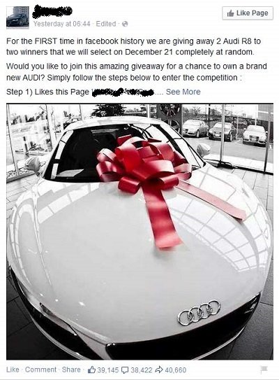 Facebook car scam