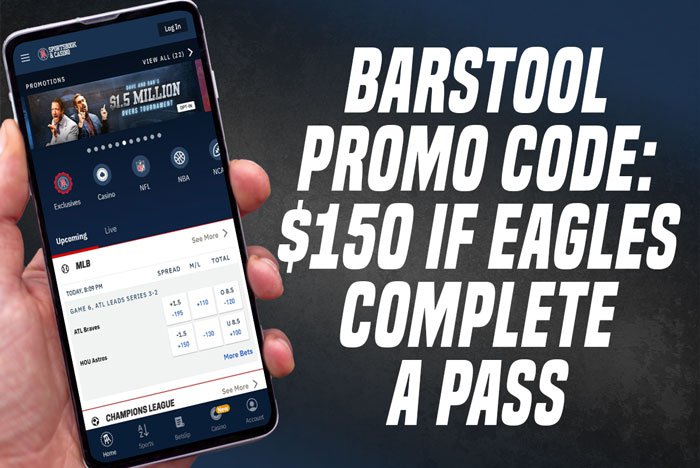 Barstool Sportsbook promo code: $150 if Eagles complete pass on MNF
