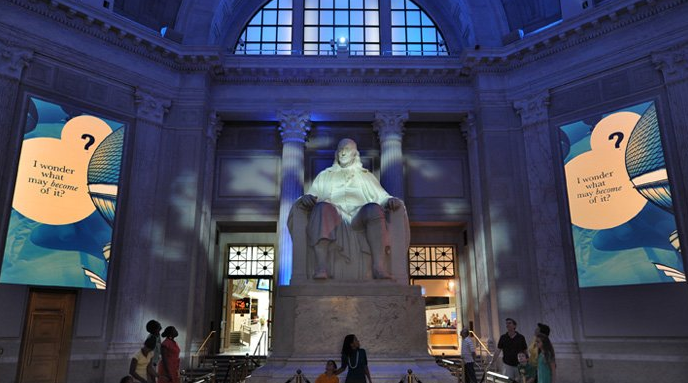 Ben Franklin statue in the Franklin Institute