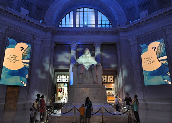 Ben Franklin statue in the Franklin Institute