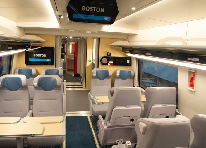 Amtrak reveals snazzy interior of new Acela Express trains | PhillyVoice