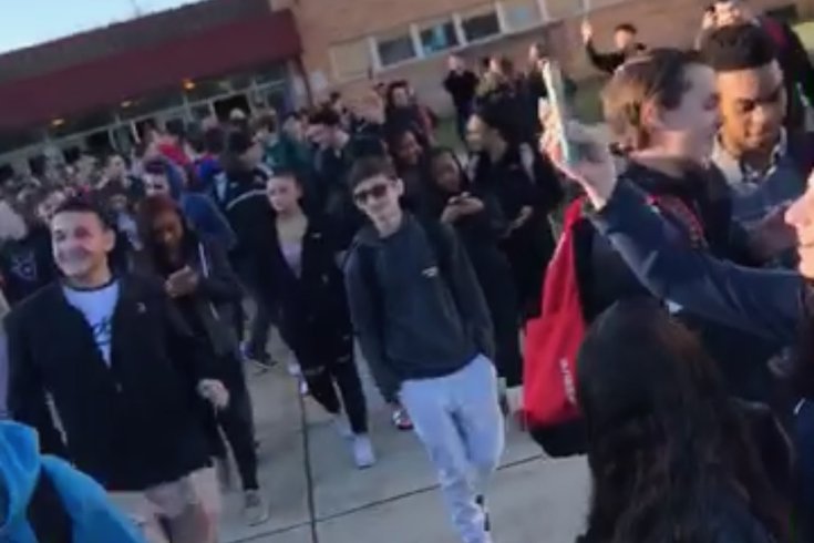 Cherry Hill East students walkout
