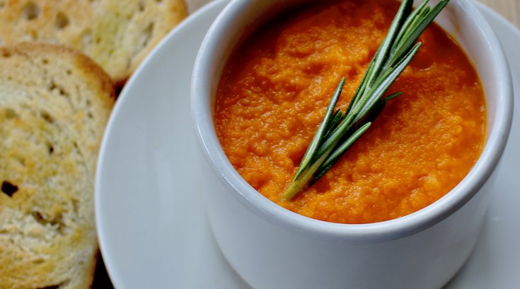 Limited - Carrot-Ginger Soup with Roasted Vegetables