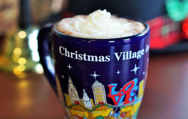 Christmas village mug