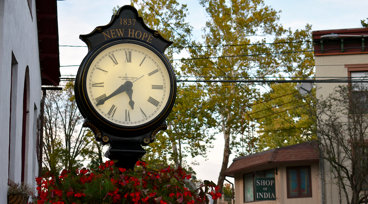 A clock in New Hope
