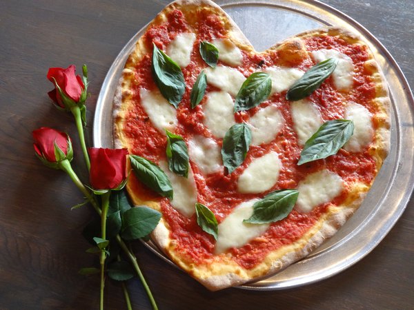 Valentine's Day pizza from SliCE