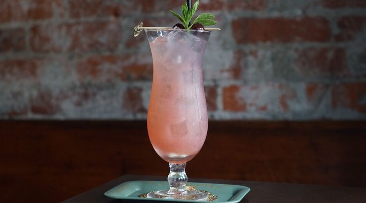 Hurricane cocktail for Mardi Gras