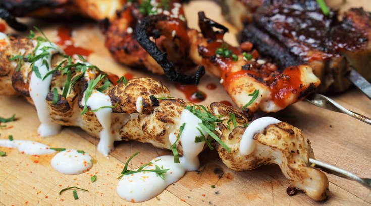 skewers from Uptown Beer Garden