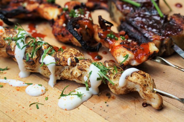 skewers from Uptown Beer Garden