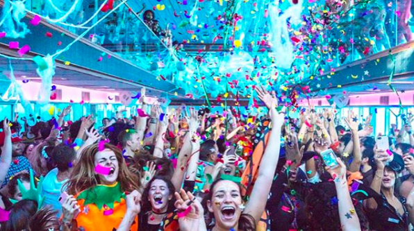 Daybreaker's dance and yoga party