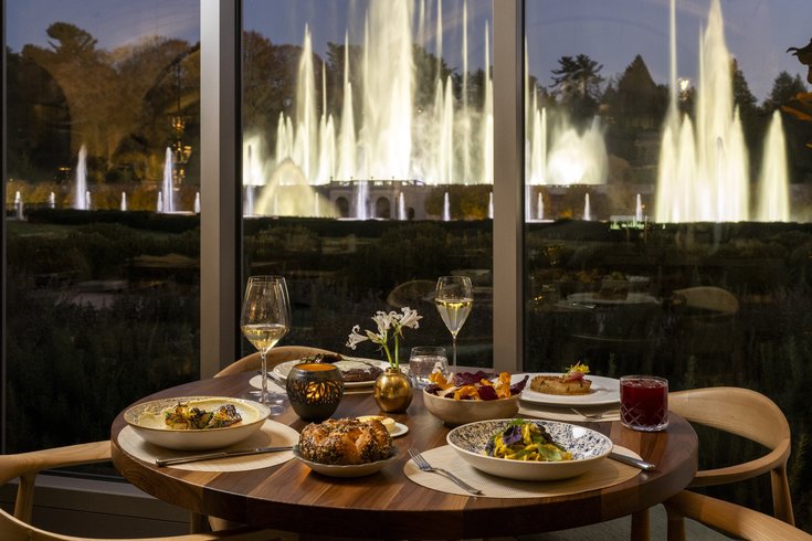 Dining Room view of Main Fountain Garden Holden Barnes for Longwood Gardens
