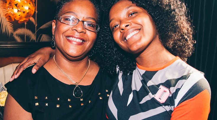 Dom Streater and her mother 