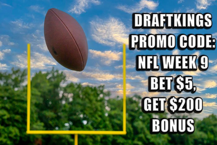 DraftKings promo code for NFL Week 9: Bet $5, win $200 bonus