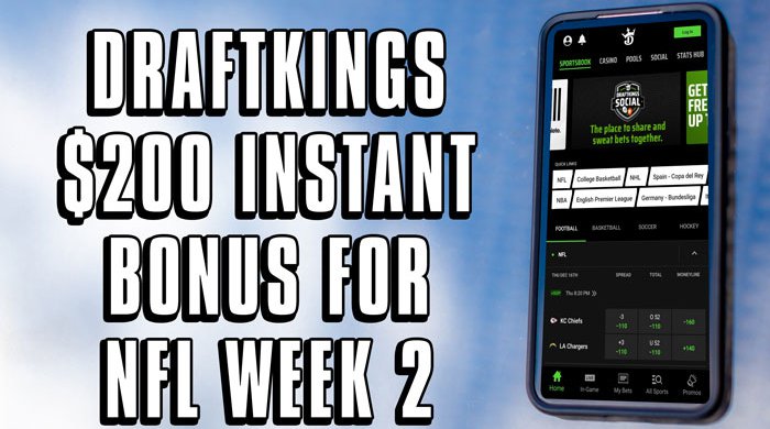 DraftKings promo code enters weekend with $200 instant bonus for NFL Week 2
