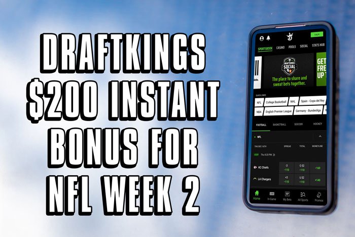 DraftKings promo code enters weekend with $200 instant bonus for NFL Week 2