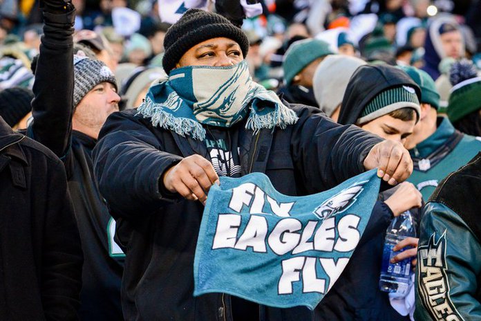 Eagles fans tailgate at the Linc ahead of Monday night football