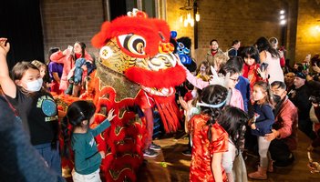 Families get to interact with the _lions_ during CultureFest Lunar New Year at the Penn Museum.jpg