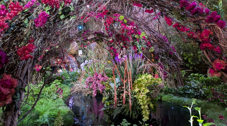 Flower Show entrance garden