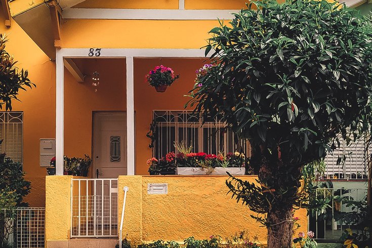 Yellow Exterior of a home