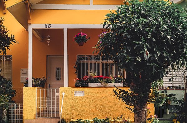 Yellow Exterior of a home