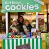 Girl Scout Cookie booth in Manayunk