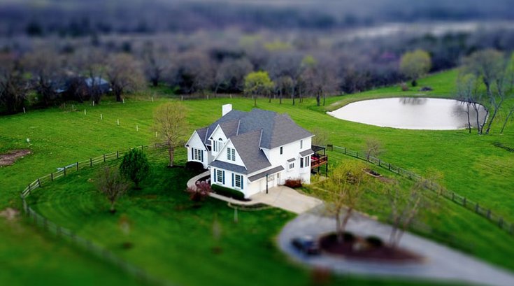 Aerial view of home single family