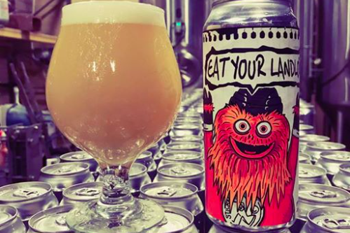Gritty, the Flyers' new mascot, has already inspired brews, boos