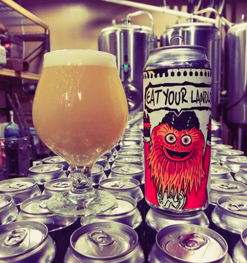 Flyers mascot Gritty has inspired Broken Goblet Brewing create a