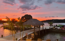 Flying Point Marina_The Island Umbrella with Sunset