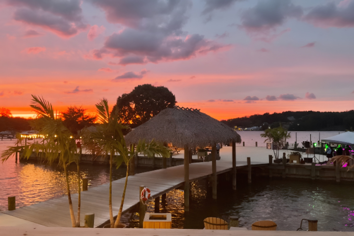 Flying Point Marina_The Island Umbrella with Sunset