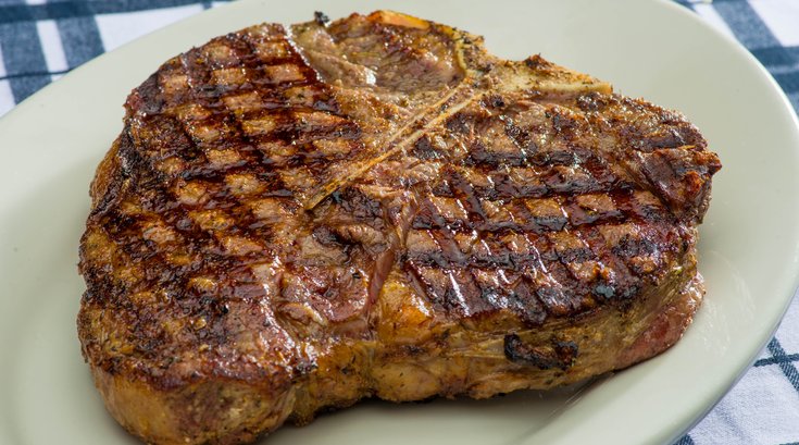 Porterhouse Steak At Hugo's Frog Bar & Chop House