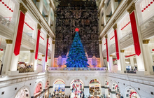 Macys Light Show Dickens Village at Wanamaker Building