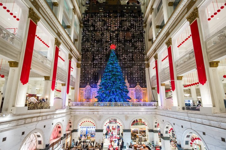 Macys Light Show Dickens Village at Wanamaker Building