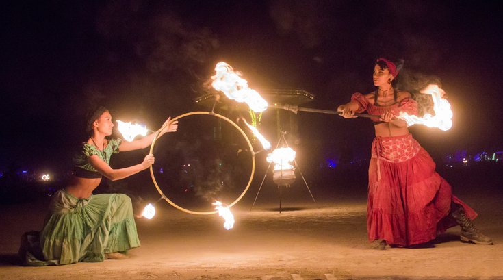 Fire dancers for Penn Museum