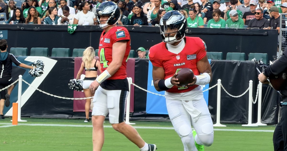 Eagles Open Practice: Jalyx Hunt Shines, Riq Woolen Intercepts, Jalen Hurts Struggles