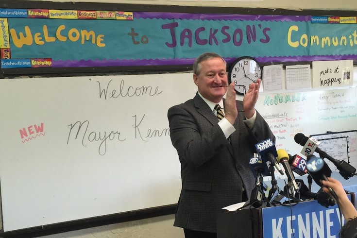 Mayor-Elect Jim Kenney at Andrew Jackson School
