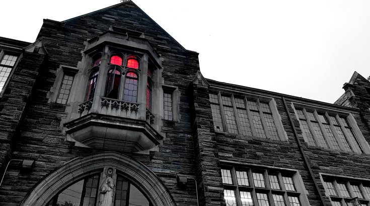 circus arts haunted mansion exterior