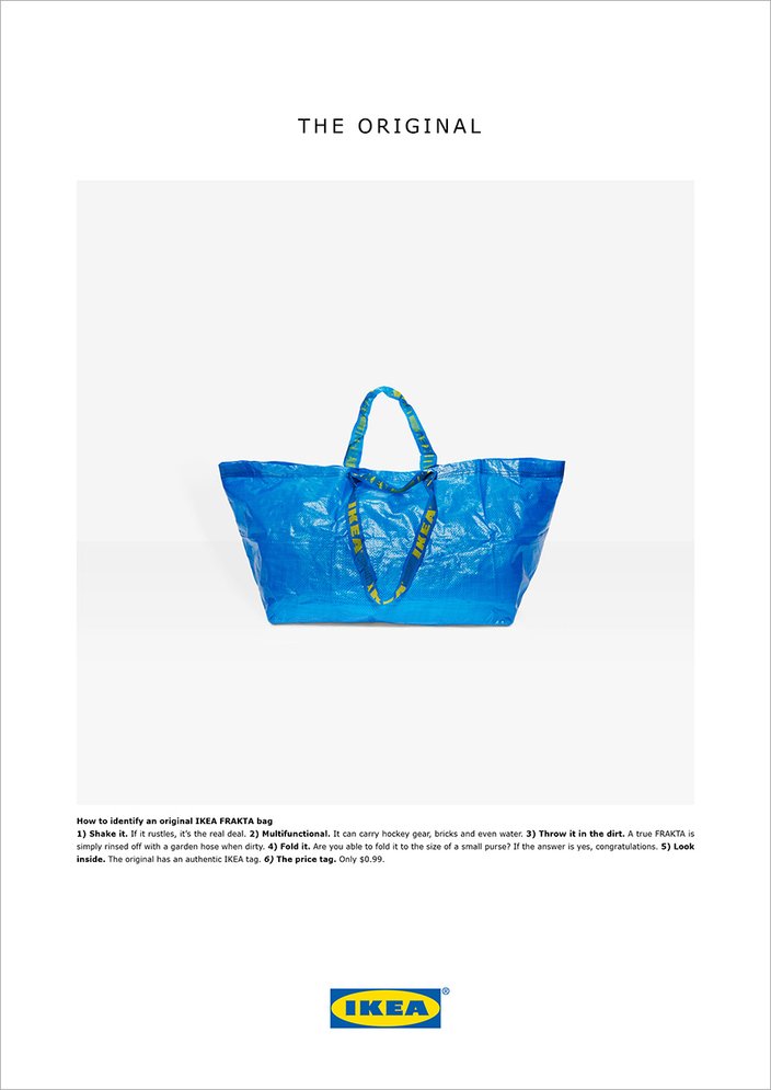 ikea blue bag designer