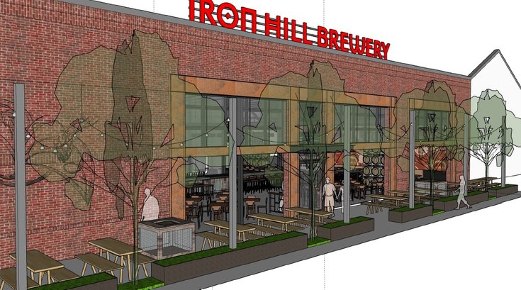 Rendering of Iron Hill Brewery and Taproom opening in Exton