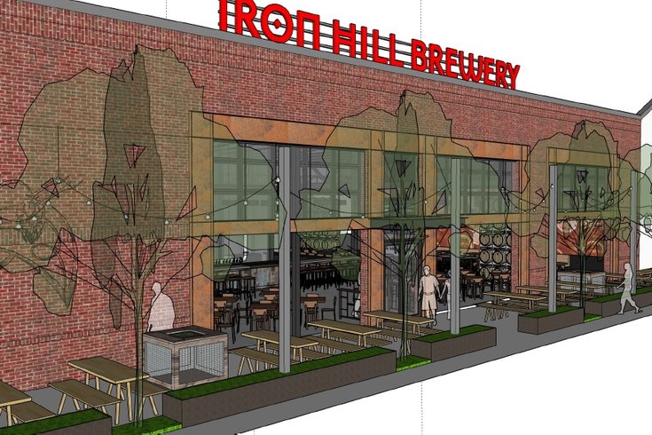 Rendering of Iron Hill Brewery and Taproom opening in Exton