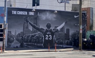 LeBron James mural Garage